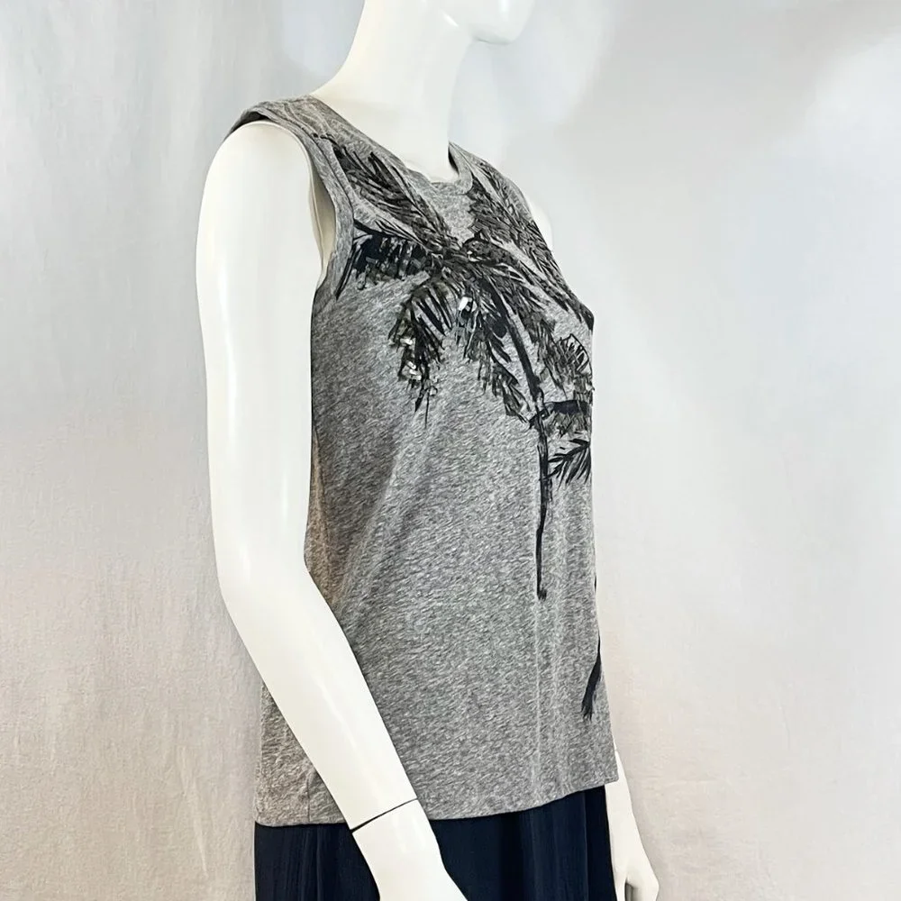 Palm Tree Graphic Tee With Sequins | J Crew